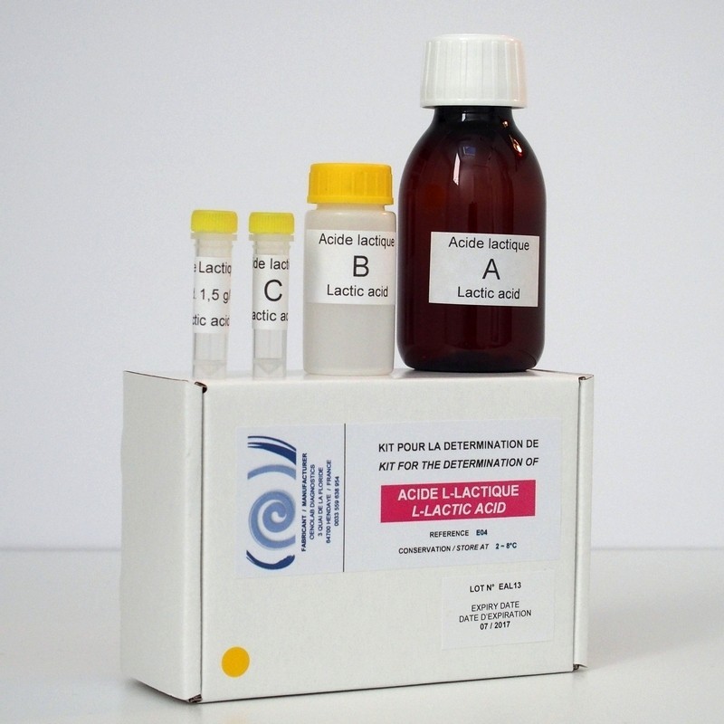 Enzymatic kit for determination of L-lactic acid